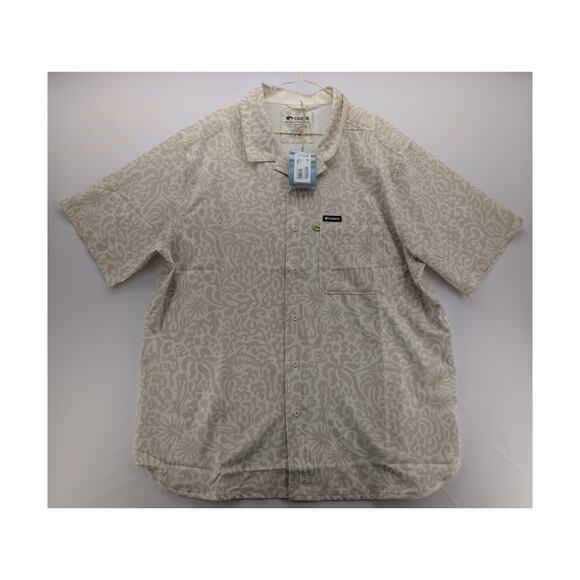 NWT Costa Camp Tech Woven Printed Shirt in Tropical Fauna Sail size XXL - Picture 1 of 6